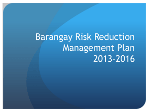 Barangay Risk Reduction Management Plan 2013-2016
