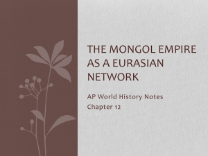 The Mongol Empire as a Eurasian Network