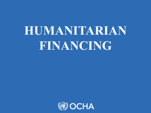 OCHA Humanitarian Financing – Presentation