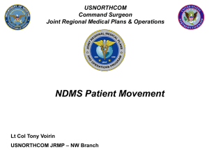 8 & US Northern Command Joint Regional Medical Planners