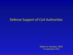 Defense Support of Civil Authorities (DSCA): An Overview