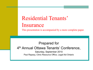 Residential Tenants` Insurance