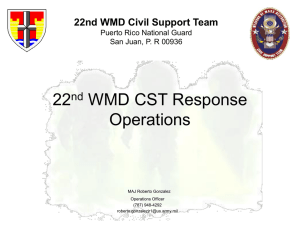 22nd WMD CST Response Operations