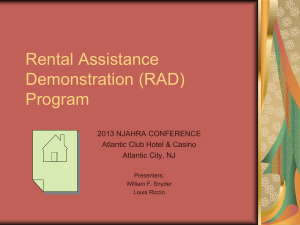 Rental Assistance Demonstration (RAD) Program