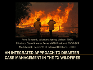 An integrated approach to Disaster case management in the TX