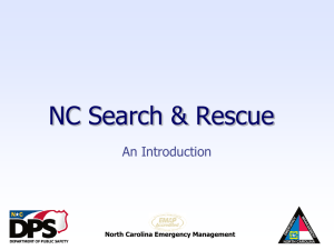 Introduction to Search and Rescue (SAR) Resources