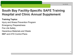 2013 Facility Specific Safety Training Supplement