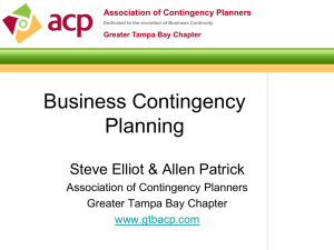 Business Contingency Planning