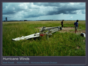 Hurricane Winds Presentation - Hurricanes: Science and Society