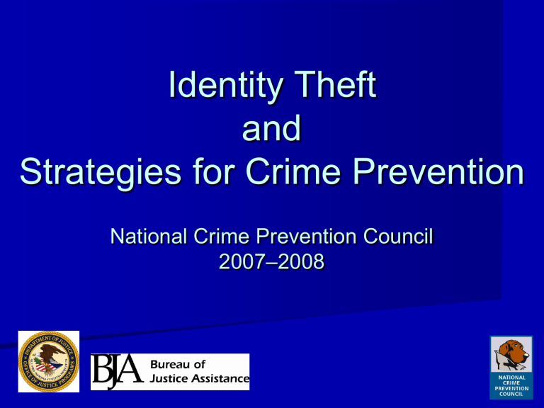 Identity Theft National Crime Prevention Council 2088