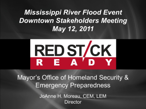 Mississippi River Flood Event Downtown