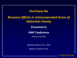 Recovery Efforts in Unincorporated Areas of Galveston County