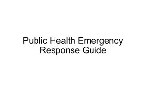 Public Health Emergency Response Guide