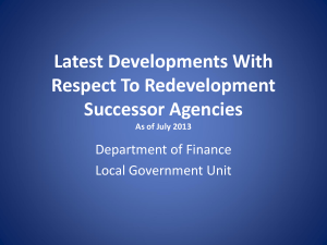 Redevelopment Agency Dissolution
