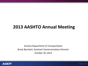 2013 AASHTO Annual Meeting: Arizona DOT
