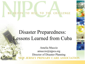 Lessons Learned from Cuba PPT