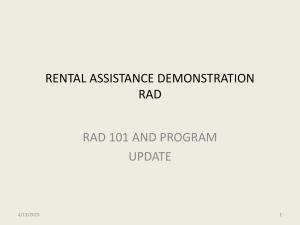 RENTAL ASSISTANCE DEMONSTRATION RAD