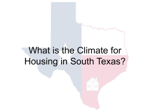 What is the Climate for Housing in South Texas?