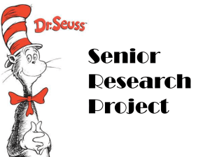 Dr. Seuss research project