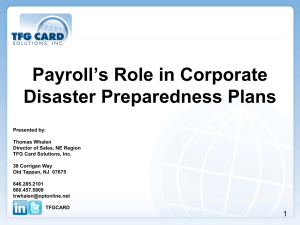 Payroll`s Role in Corporate Disaster Preparedness Plans