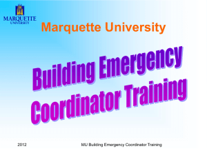 Emergency Coordinator Training