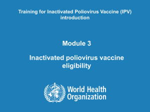 IPV Vaccine Eligibility