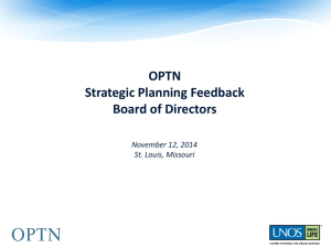 OPTN/UNOS Strategic Planning Region 9
