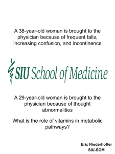 Vitamins in Neuromuscular Metabolism