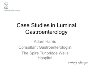 Dr Adam Harris, Consultant Gastroenterologist