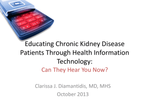 Educating Chronic Kidney Disease Patients Through Health