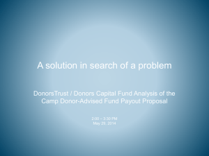 donor-advised fund - Alliance for Charitable Reform