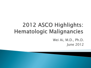 2012 ASCO Highlights: Hematological Malignancies