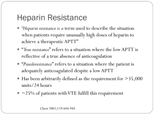 Heparin Resistance