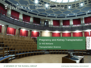Pregnancy and Kidney Transplantation