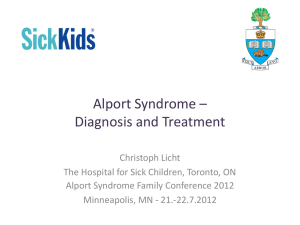 Diagnosis and Treatment - Alport Syndrome Foundation