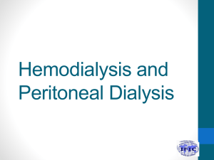 Dialysis - International Federation of Infection Control
