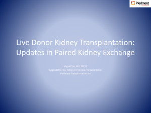 Live Donor Kidney Transplantation