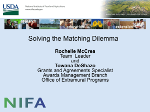 Session 11 - Solving the Matching Dilemma