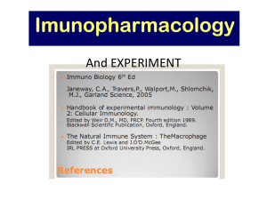 bahan kuliah eksperimentasi immunofarmakologi
