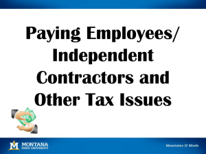 Paying Employee/Independent Contractor