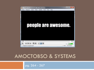 1 - AMOCTOBSO & Systems