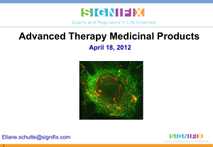 Advanced Therapy Medicinal Products