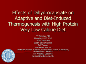 Effects of Dihydrocapsiate on Adaptive and Diet-Induced