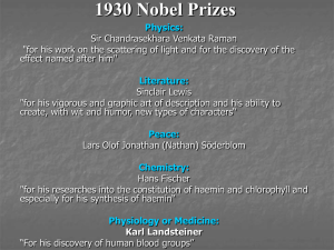 1930 Nobel Prize Karl Landsteiner
