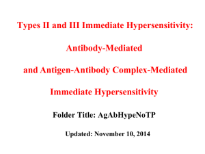Types II and III: Antibody-Mediated and Antigen