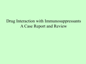 Drug Interaction with Immunosuppressants
