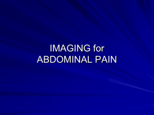 Imaging for Abdominal Pain