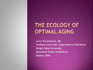 The ecology of optimal aging