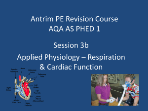 AQA PHED 1 Applied Physiology Respiration cardiac Function
