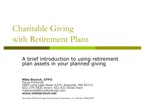 Planned Giving with Retirement Accounts